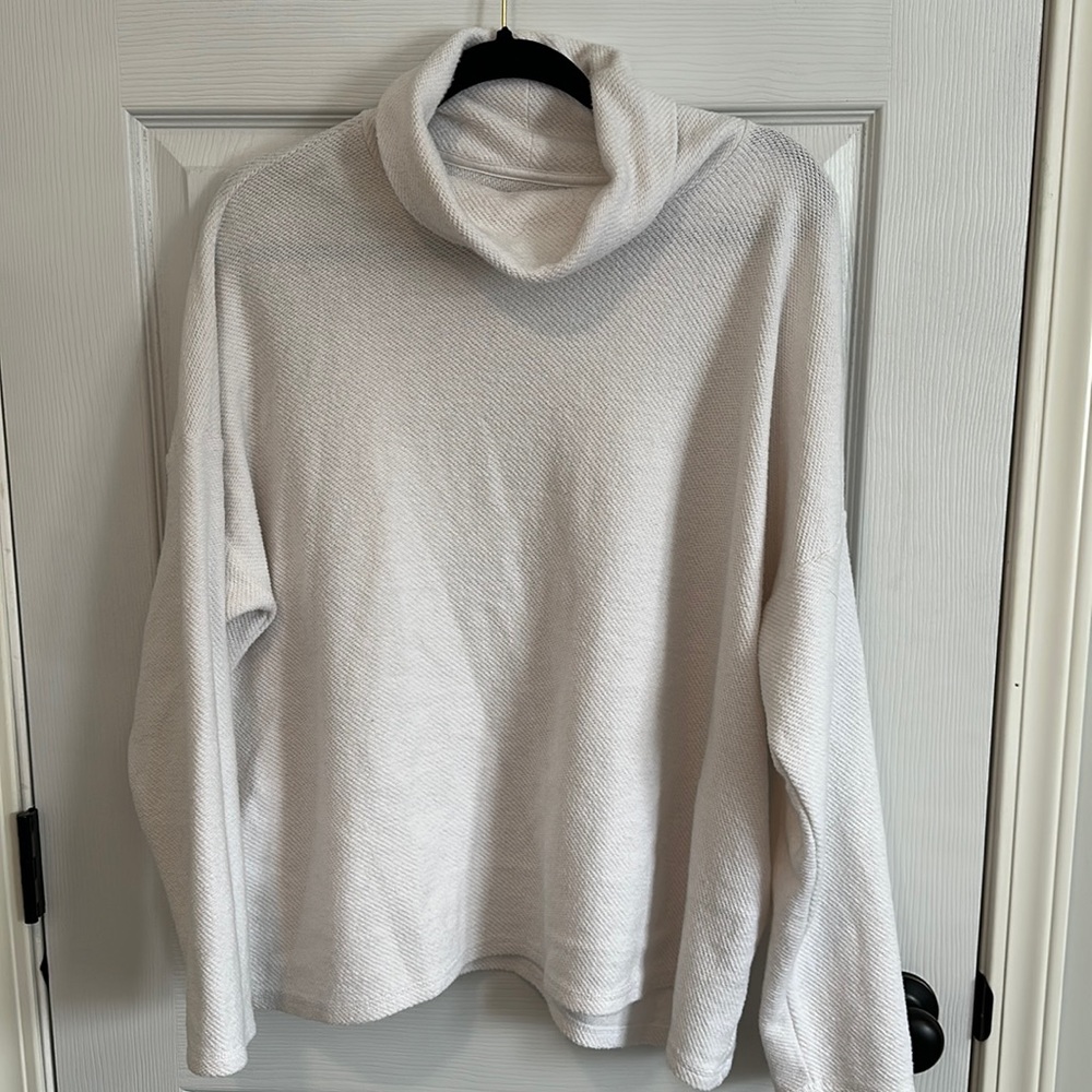 White Cowl Neck Sweater